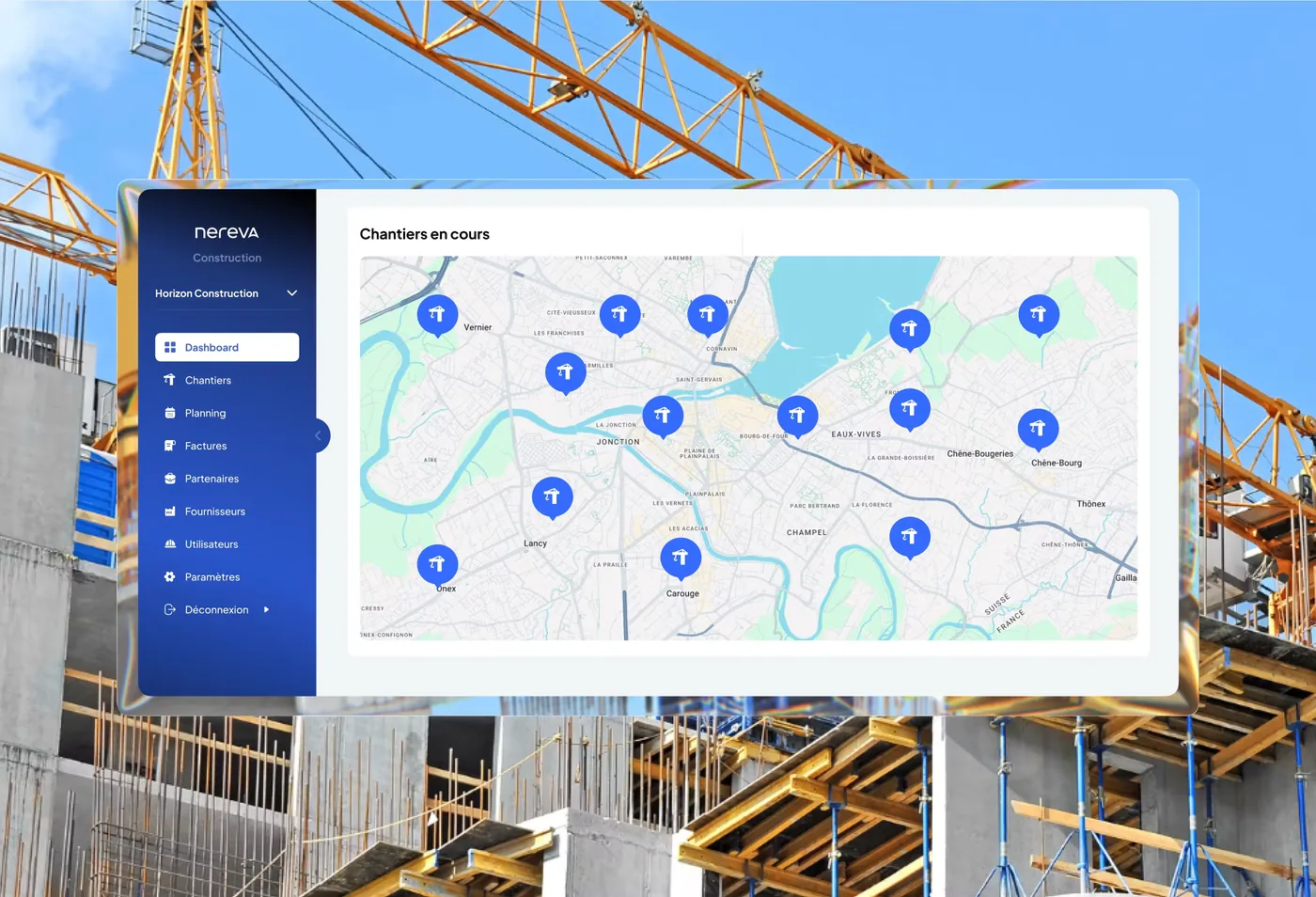 A back office for construction companies