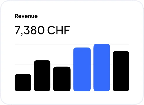 Chiffre d’affaires par période, calculé depuis les missions facturées
