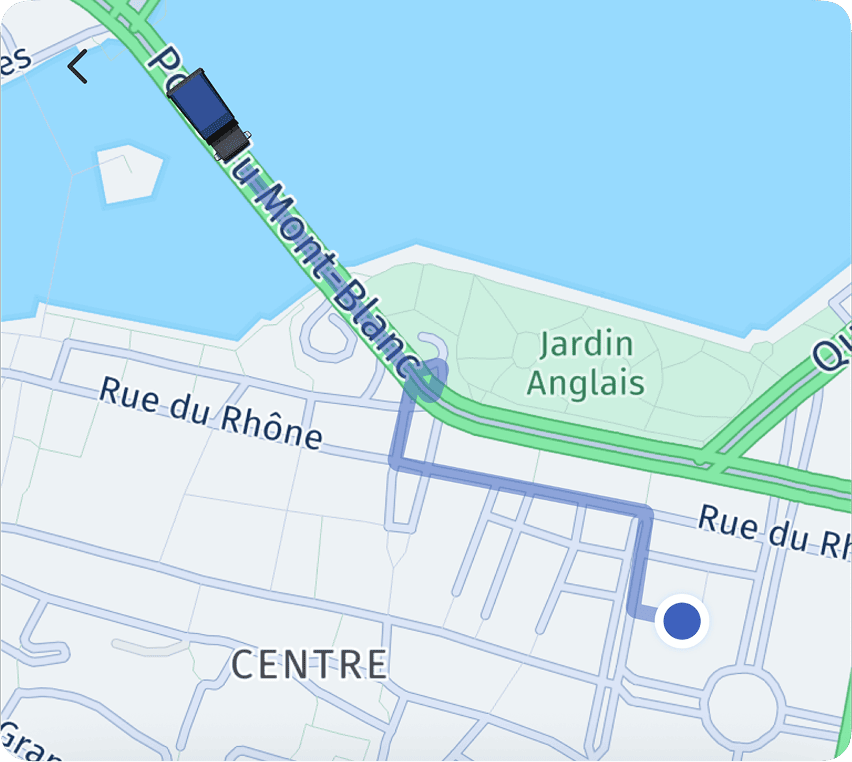 Live tracking of transporter in Nereva mobile app