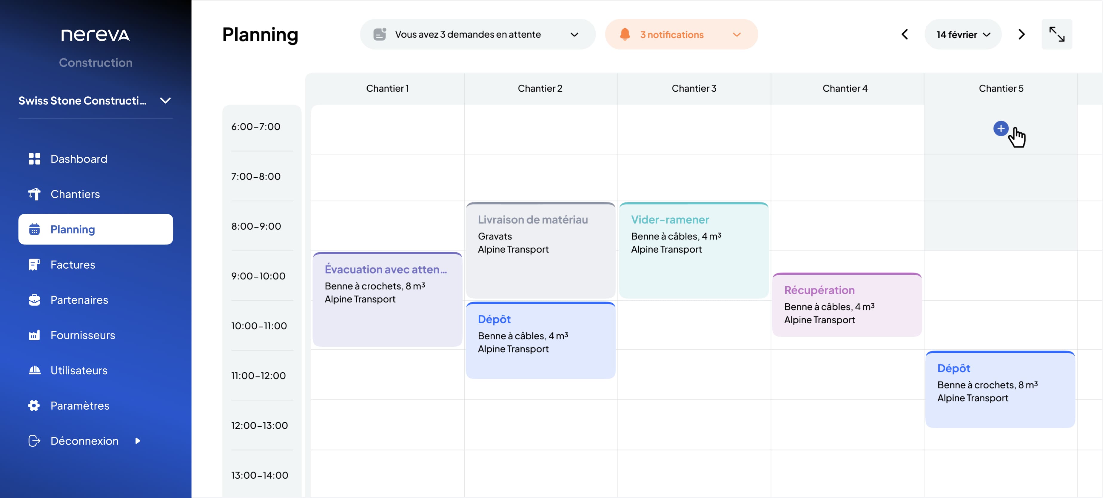 Planning overview in Nereva back office