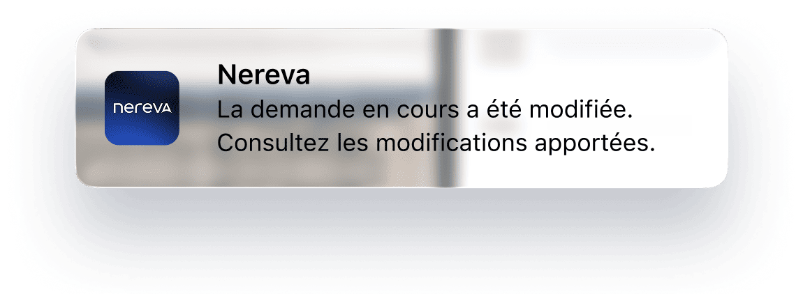 Planning update notification on Nereva mobile app